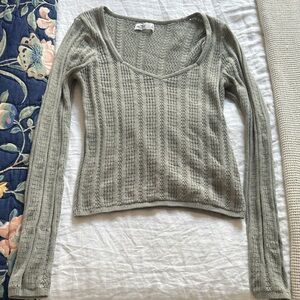 Hollister Green Knit Sweater
